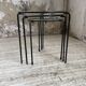 50s metal and glass nesting coffee tables