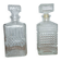 Mismatched pair of whisky decanters.