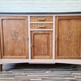Art Deco sideboard in chene renovated and restyled
