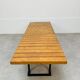 1950s coffee table in the style of Alain Richard, wood and metal.