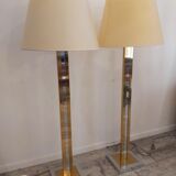 Set de 2 lampadaires bicolores, années 1970