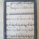 Gray linen patinated rectangular frame