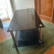 Rectangular glass coffee table