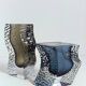 Alessandro Mandruzzato Murano Glass Vases, Hand-Blown, Italy, 1970s