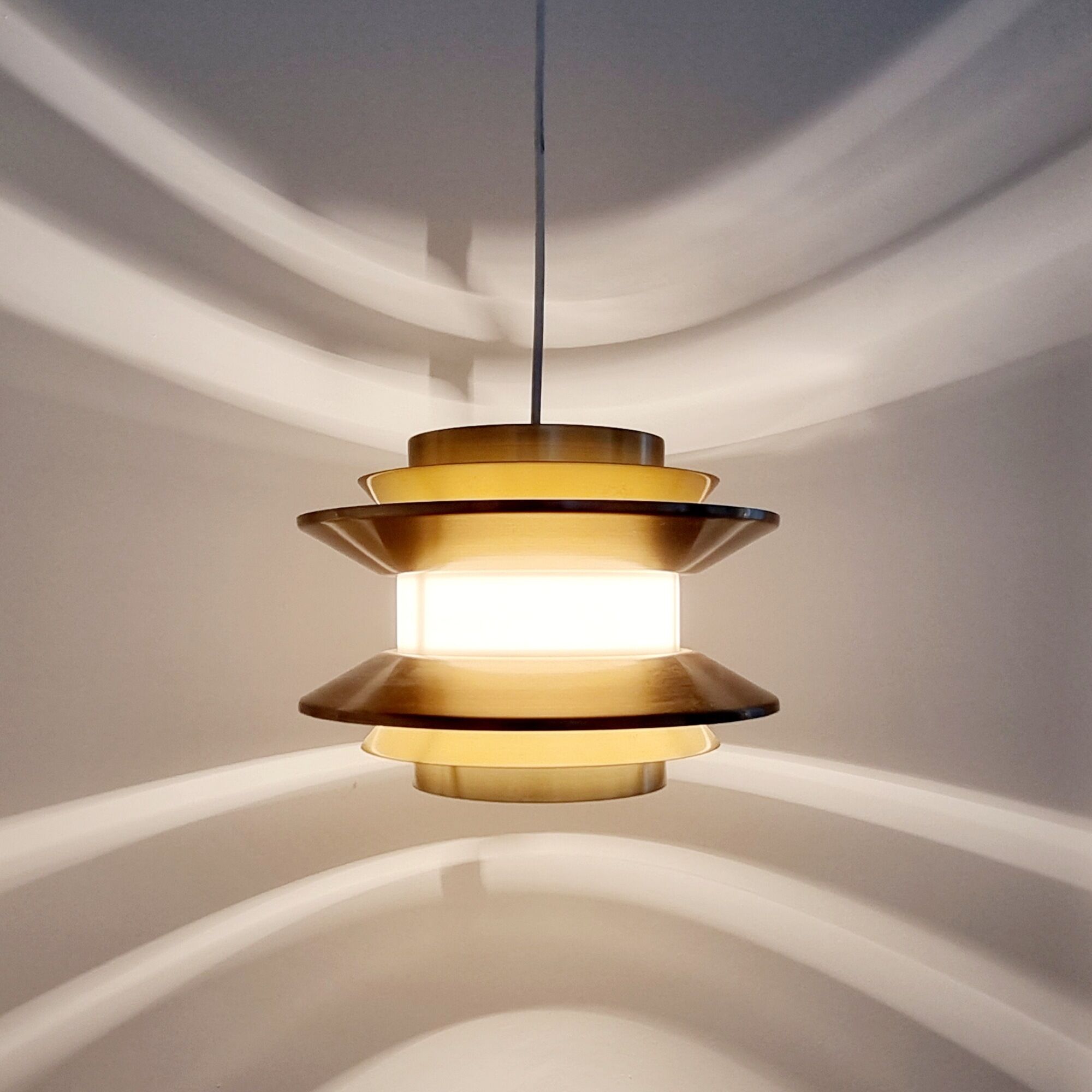 Mid-Century Labelled Trava Ceiling or Pendant Lamp by Carl Thore for Granhaga, Sweden, 1970s