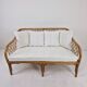 Mid-Century Italian Rattan & Bamboo Settee, ca. 1970