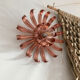 Vintage metal flower wall lamp