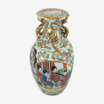 Ancien vase chinois famille rose Chine 19è siècle