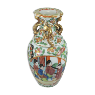 Ancien vase chinois famille rose Chine 19è siècle