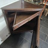 Pair of oak corner cabinets