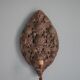 Pair of wall sconces in embossed brass with floral patterns, wall lamp, sconce.