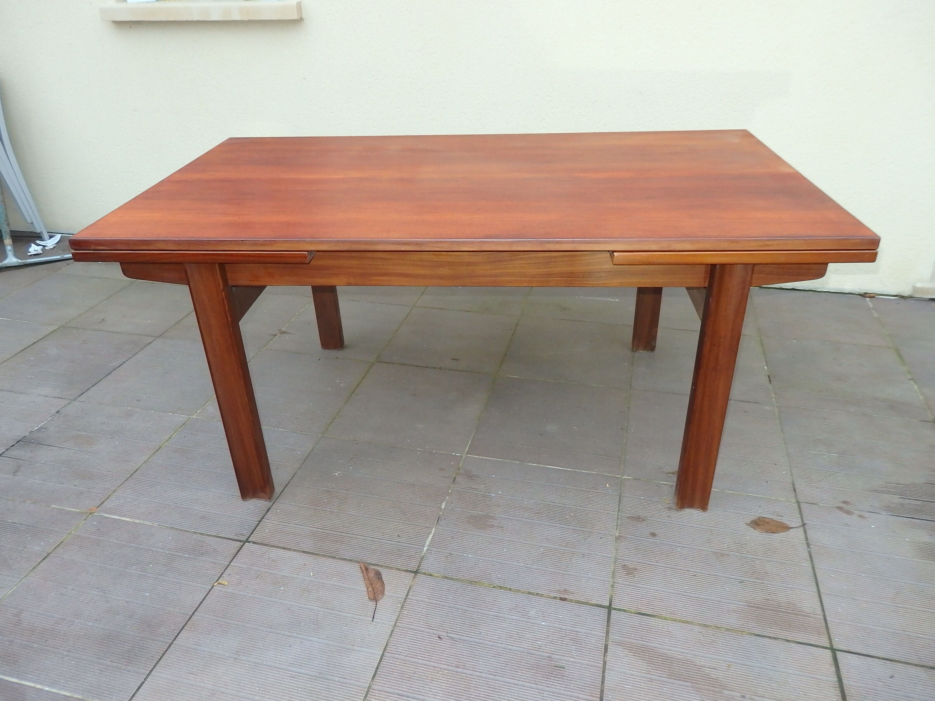 Rectangular dining table in vintage teak
