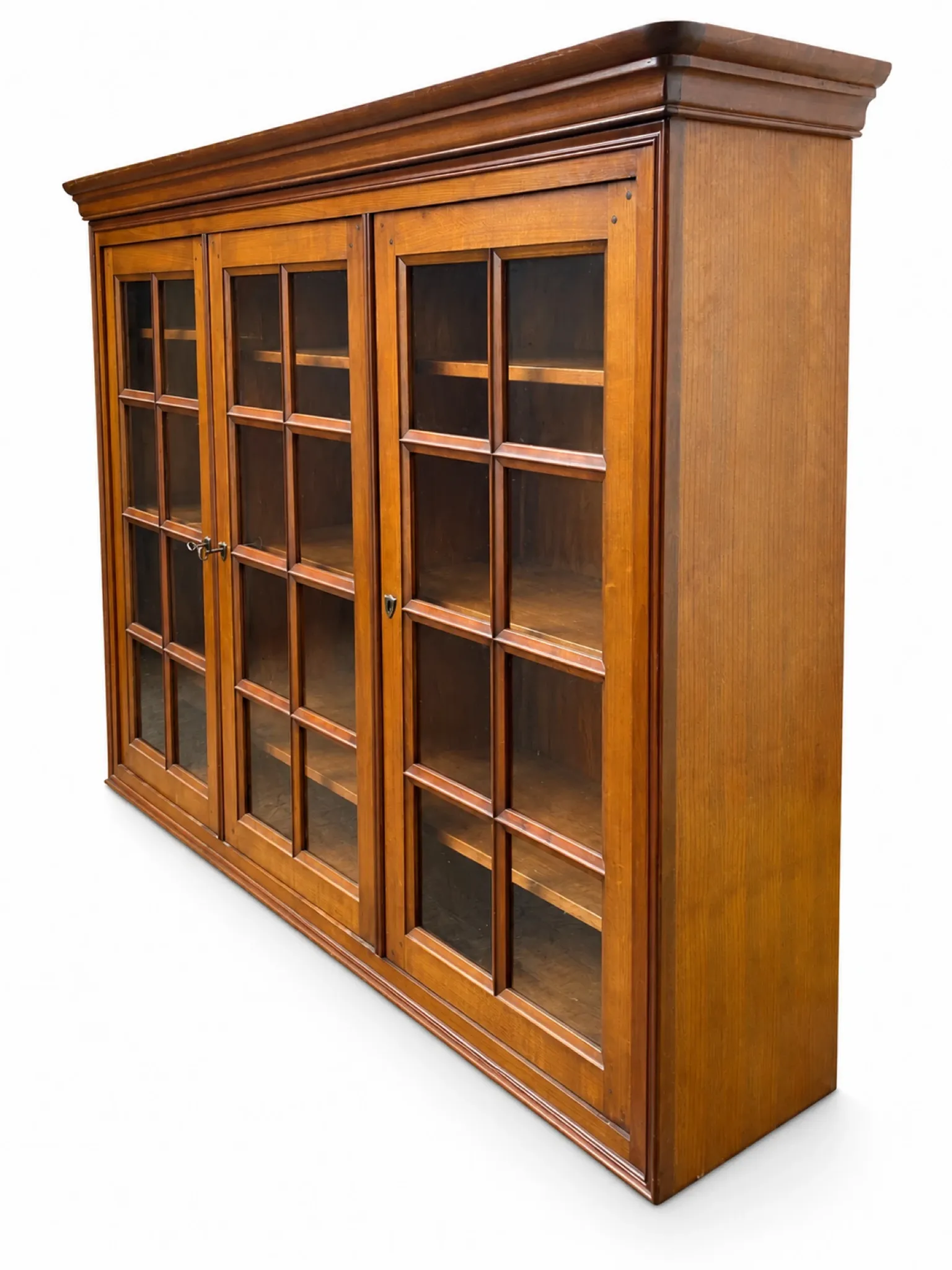 French library in Louis-Philippe style made of solid fruitwood.