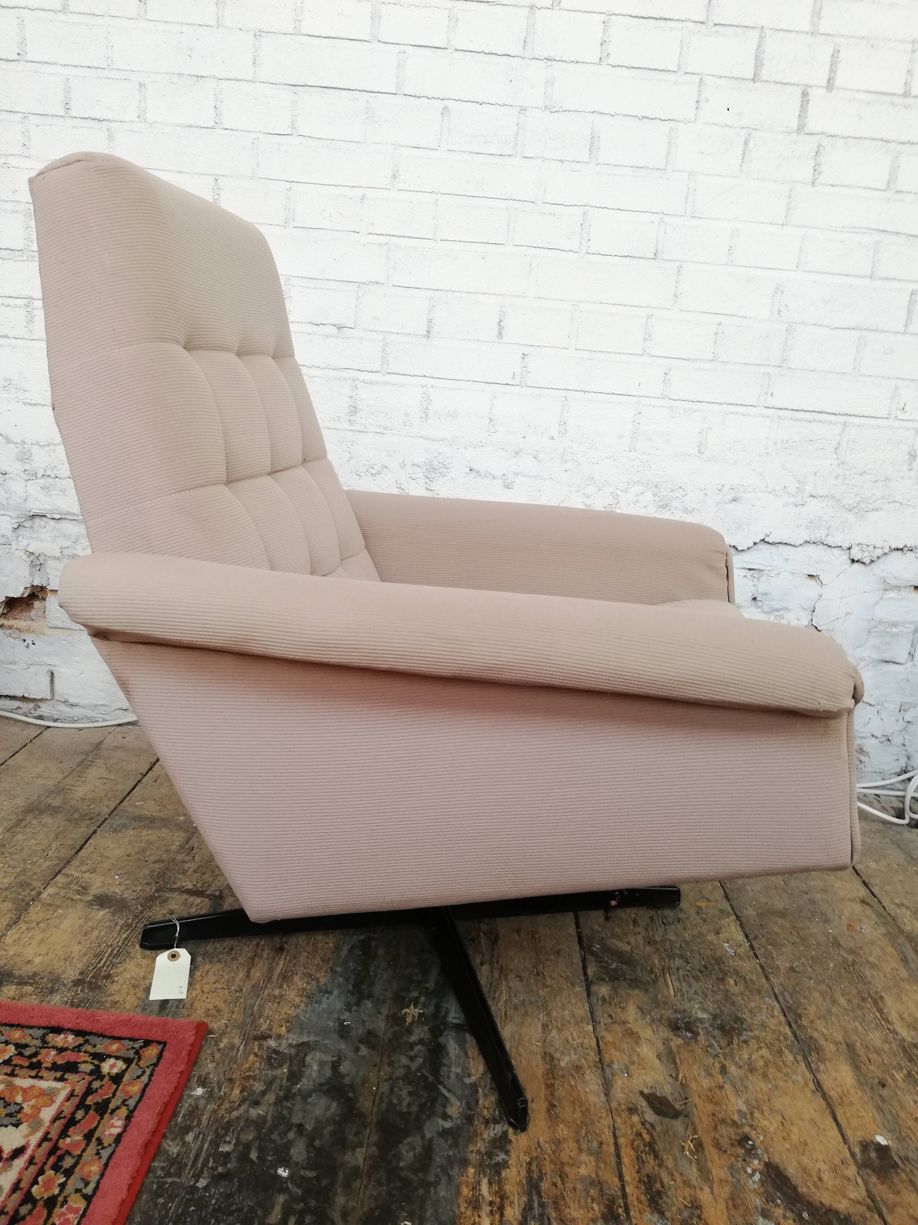 Armchair with Czech footrest, 1960, Munzar and Moravian