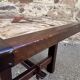 Table basse rectangulaire en bois céramique 1960s Vallauris DAN