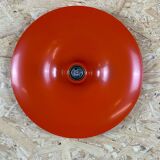 60s 70s discus wall lamp Teka Orange Space Age design aluminum metal