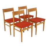 Set de 4 chaises scandinave en chêne, Suède, 1960
