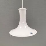 Mandarin hanging lamp made in opal white hand-crafted and mouth-blown glass