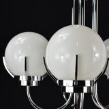 Modernist chrome chandelier