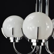 Modernist chrome chandelier