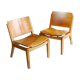 Paire de fauteuils scandinaves 1960 bois