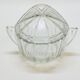 Art deco sugar bowl in molded pressed glass