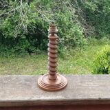 Art Deco turned wood lamp