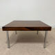 Vintage coffee table in rosewood and chrome steel – 1970s