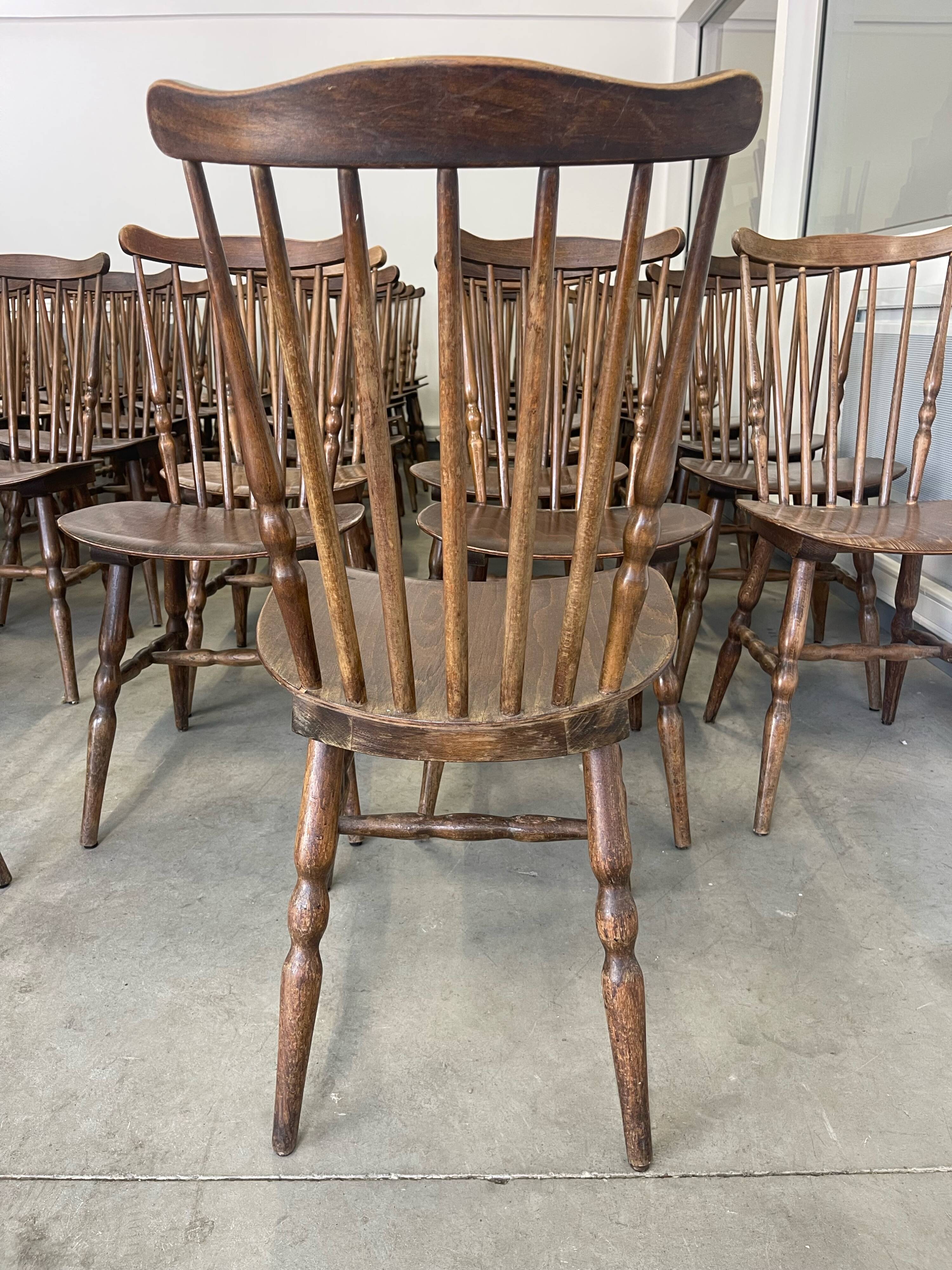 Lot of 50 Baumann bistro chairs model Tacoma 60s/70s France