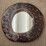 Ceramic mirror signed Ferré 1974