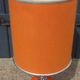 Designer lamp from the 70s in chrome metal and orange lacquered wood