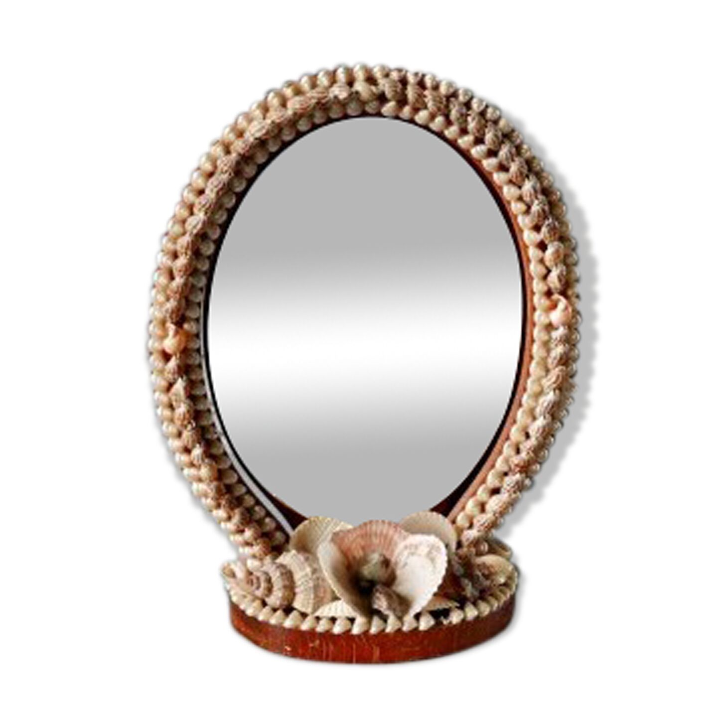 Vintage shell mirror