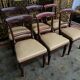6 chaises anglaises Louis Philippe en acajou et cuir