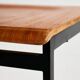 Teak chair on metal base