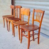 Set of 4 mismatched bistro chairs