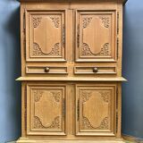 Sideboard 4 doors of the eighteenth in raw oak