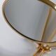 Decorative gold table mirror mid-century with metal frame, Italy, 1960s