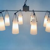 Italian glass and brass chandelier, Italy, 1950s