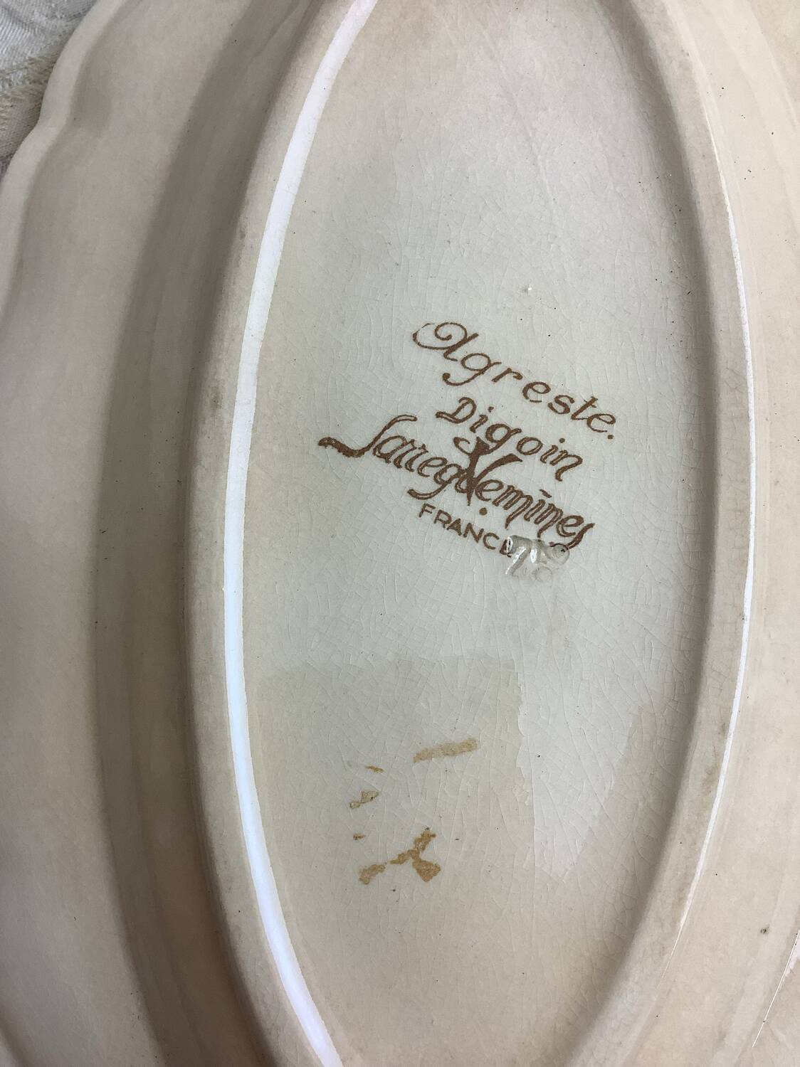 Old Sarreguemines platter