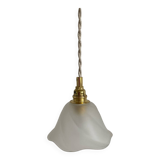 Baladeuse avec tulipe vintage en verre dépoli