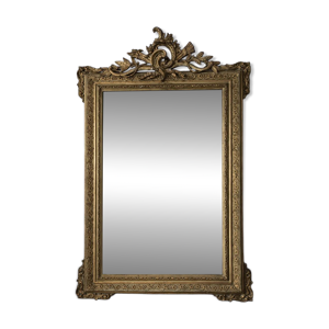 Miroir doré ancien à