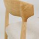 Pair of linen dining chairs