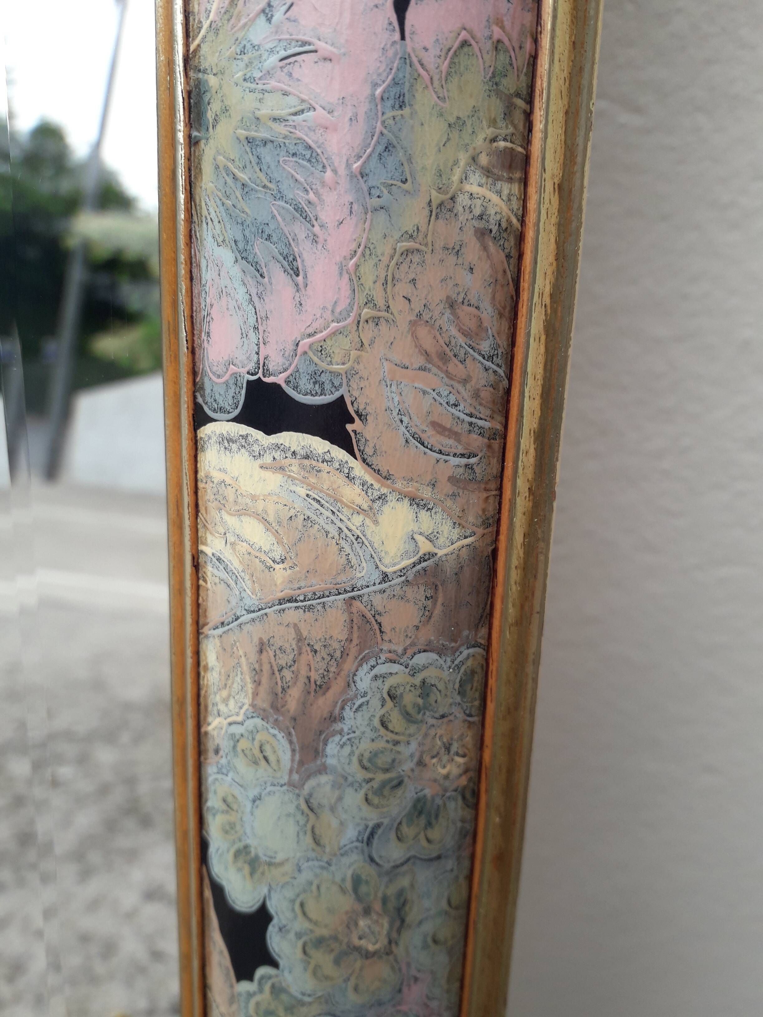 Large vintage beveled mirror (112x39cm)