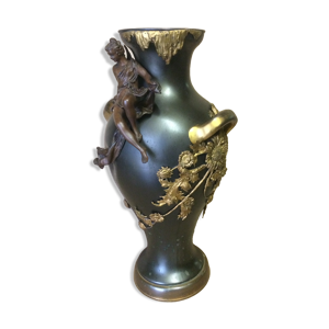 Vase art nouveau en métal