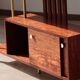 Illuminated Room Divider - Rosewood & Brass