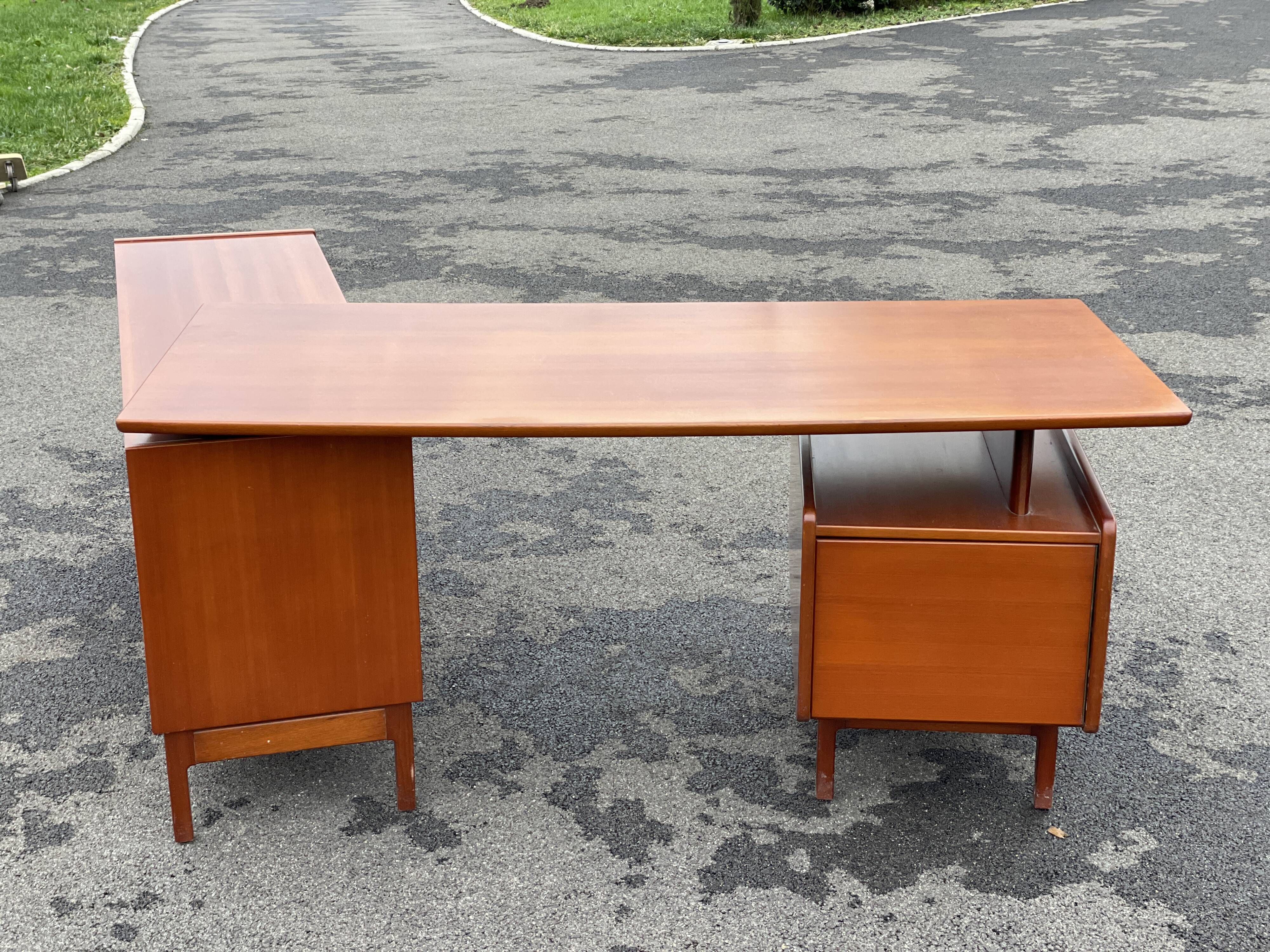 Desk Jacques Hauville 1960 bema and enfilade desk