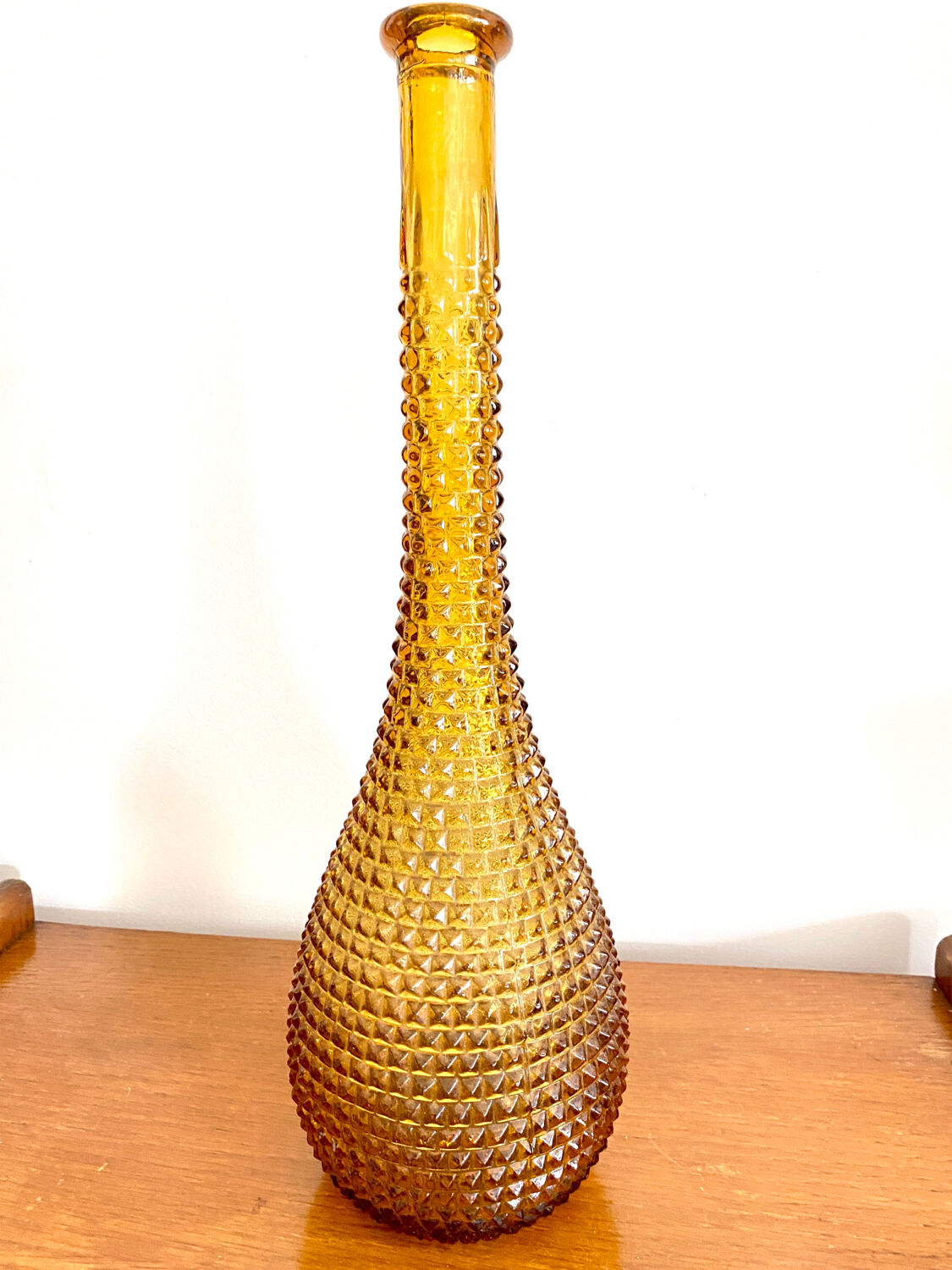 Vintage amber Empoli carafe