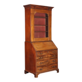 Antique mahogany and leather trumeau, United Kingdom, 19th century
