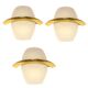 Mid-Century Italian Satinated Glass Sconces, Set of 3