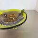Heavy Multicolor Murano Glass "Centerpiece" Bowl Shell Element Murano Italy 1970